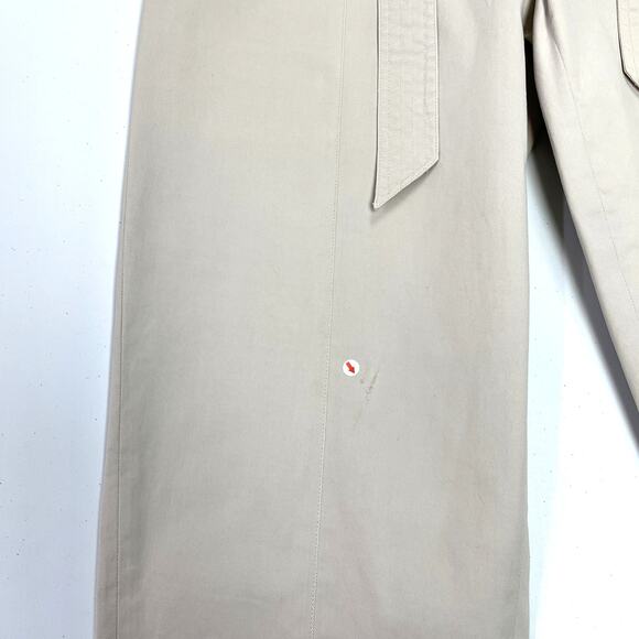 Ted Baker 3 Belted Trouser‎ Womens 8/10 Barrel Leg Ankle Belted Cuffed Tan FLAW - Picture 13 of 16